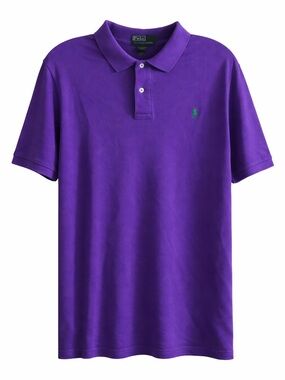 Vintage Polo Ralph Lauren Purple Polo Shirt Men’s Size L Large Green Pony Logo